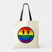 Tote Bag Face souriante arc-en-ciel (Dos)