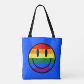Tote Bag Face souriante arc-en-ciel (Dos)