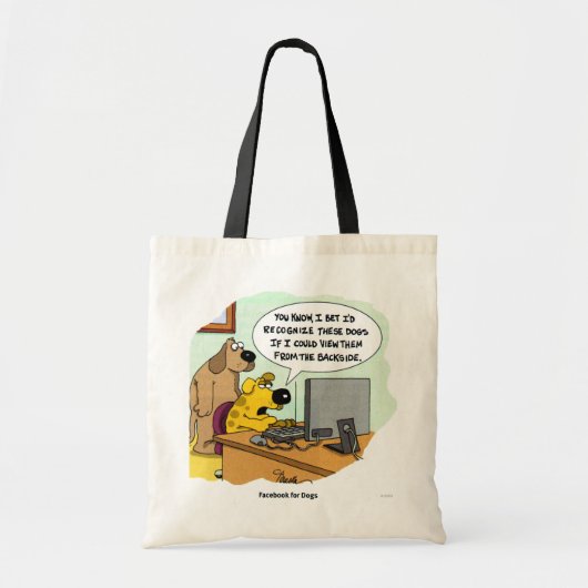 Tote Bag Facebook pour des chiens (Devant)