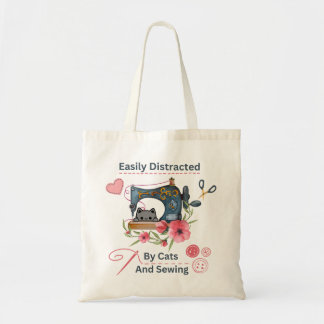 Tote Bag Facile À Distraire Par Les Chats Et Le Louveur De