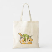 Tote Bag Facilement distrait par Chats et Fils Funny Croche (Dos)