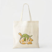 Tote Bag Facilement distrait par Chats et Fils Funny Croche (Devant)