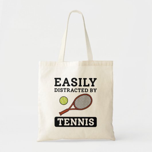 Tote Bag Facilement Distrait Par Le Tennis (Devant)