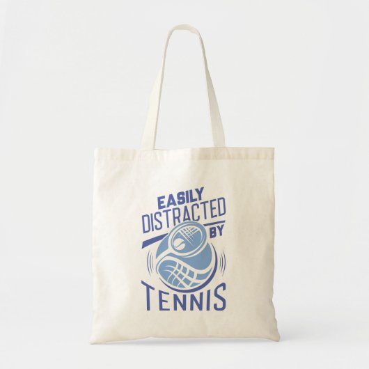 Tote Bag Facilement Distrait Par Le Tennis (Devant)