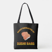 Tote Bag Facilement Distrait Par Les Bars À Sushi (Dos)