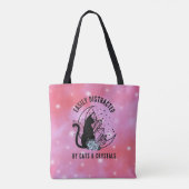 Tote Bag Facilement distrait par les chats et les cristaux  (Dos)