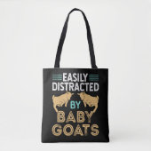 Tote Bag Facilement distrait par les chèvres bébés (Devant)
