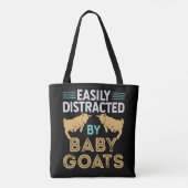 Tote Bag Facilement distrait par les chèvres bébés (Dos)