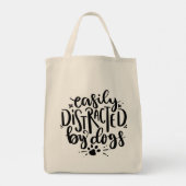 Tote Bag Facilement Distrait Par Les Chiens (Dos)