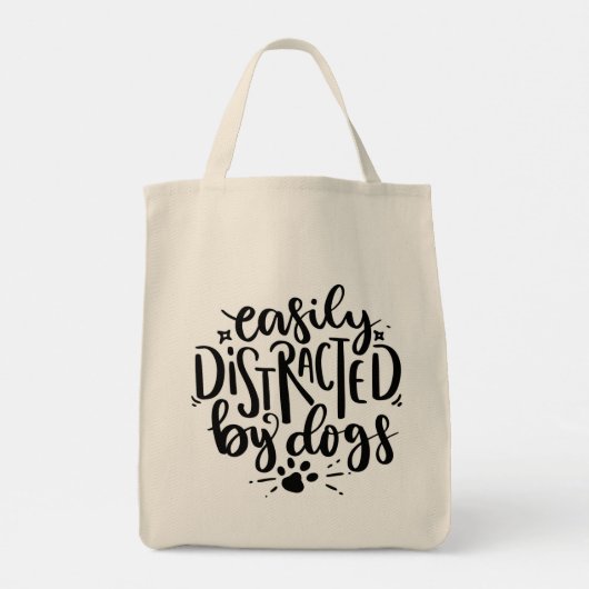 Tote Bag Facilement Distrait Par Les Chiens (Dos)