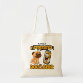 Tote Bag Facilement distrait par les chiens et la bière (Devant)