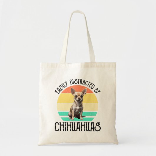Tote Bag Facilement Distrait Par Les Chihuahuas (Devant)