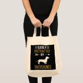 Tote Bag Facilement Distrait Par Les Dachshunds (Devant (produit))