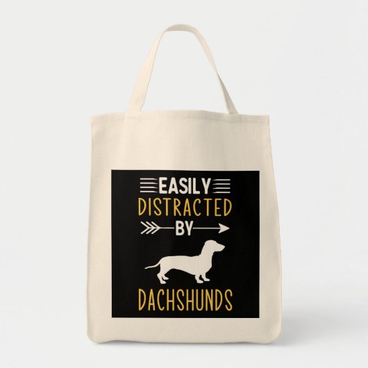 Tote Bag Facilement Distrait Par Les Dachshunds (Devant)