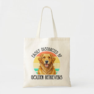 Tote Bag Facilement Distrait Par Les Golden Retrievers