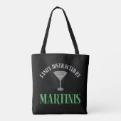 Tote Bag Facilement Distrait Par Les Martinis (Dos)