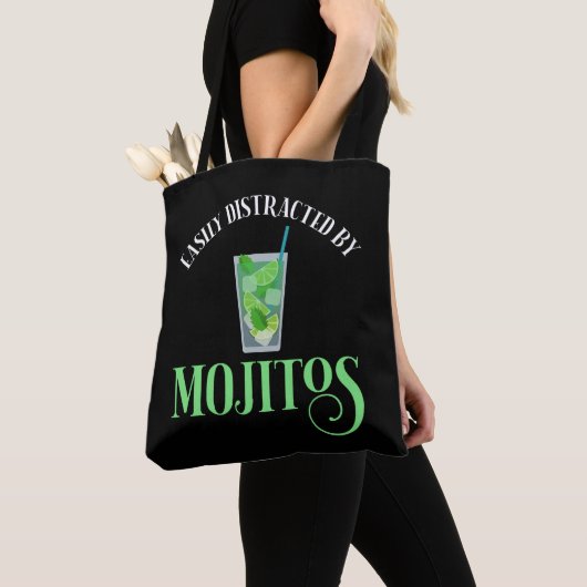 Tote Bag Facilement Distrait Par Les Mojitos (De près)