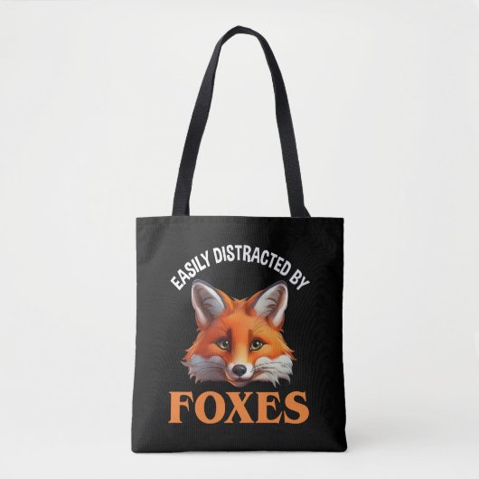 Tote Bag Facilement Distrait Par Les Renards (Devant)