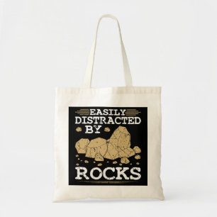 Tote Bag Facilement Distrait Par Les Rochers Géologie Drôle