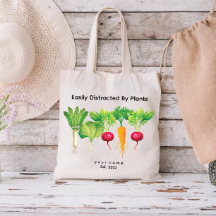 Tote Bag Facilement Distrait Par Plantes / Aquarelle