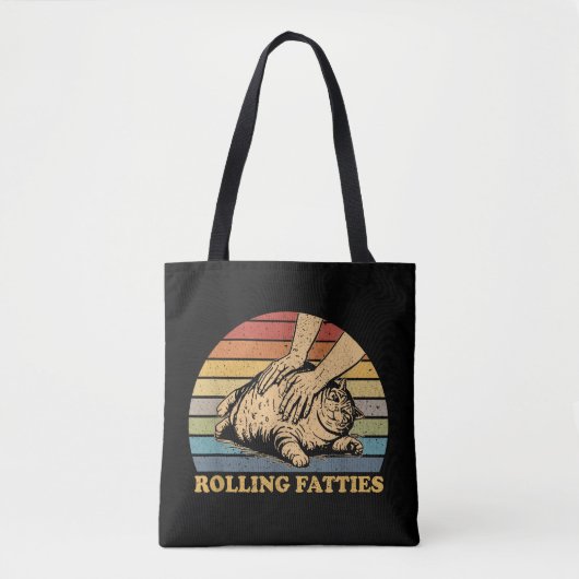 Tote Bag Factures roulantes de chat amusantes (Devant)