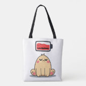 Tote Bag Faible humeur de batterie - Drôle Doodle comique (Dos)