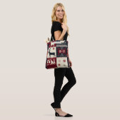 Tote Bag Fair Isle Patchwork | Renard rustique (Sur le modèle)