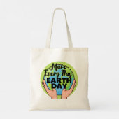 Tote Bag Faire chaque jour Jour des terres, sensibilisation (Dos)