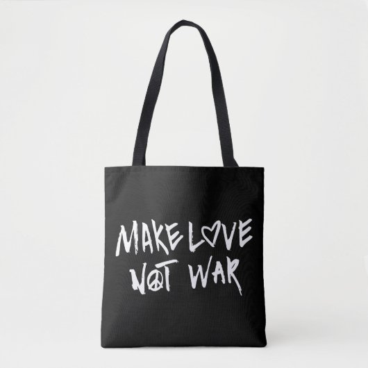 Tote Bag Faire de l'amour pas de la guerre (Devant)