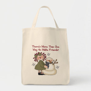 Tote Bag Faire des amis T-shirts et cadeaux Snowman