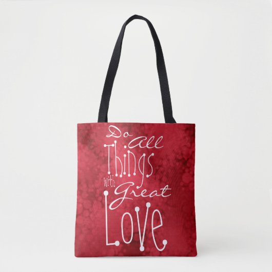 Tote Bag Faire des choses avec un grand amour (Devant)