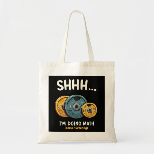 Tote Bag  Faire des maths drôle de musculation entraînement (Devant)