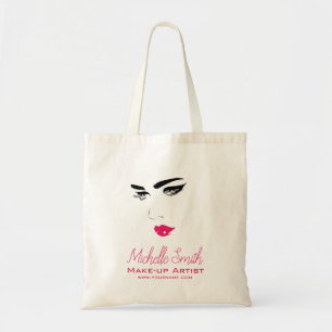Tote Bag Faire face à de longues cils rose lèvres Lash Exte