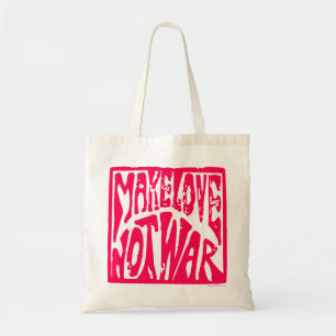 Tote Bag Faire l'amour, pas la guerre - Le design hippie po