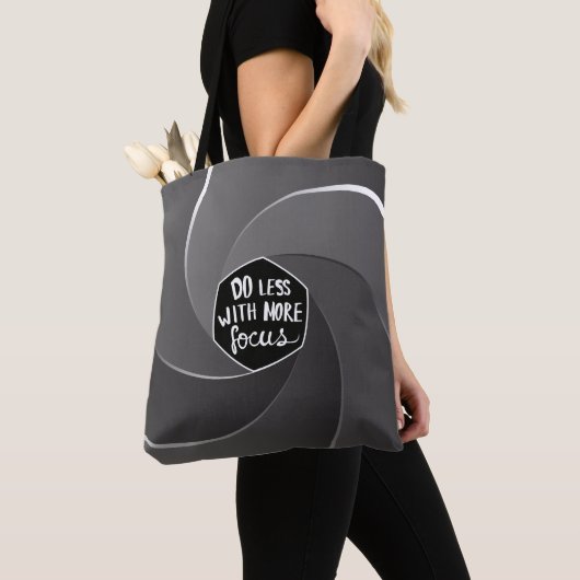 Tote Bag Faire moins avec plus de concentration (De près)