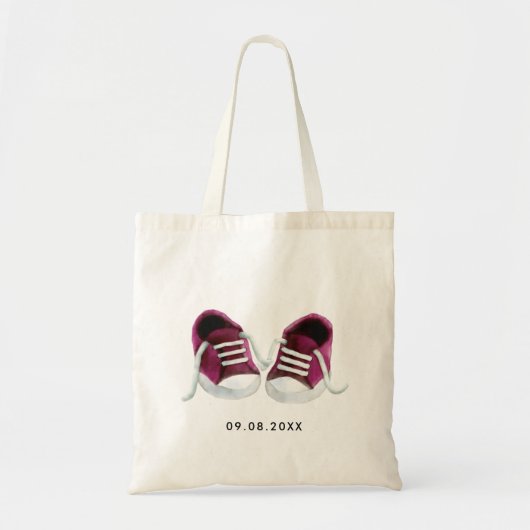 Tote Bag Faire-part bébé rose attendu, bébé bientôt (Devant)