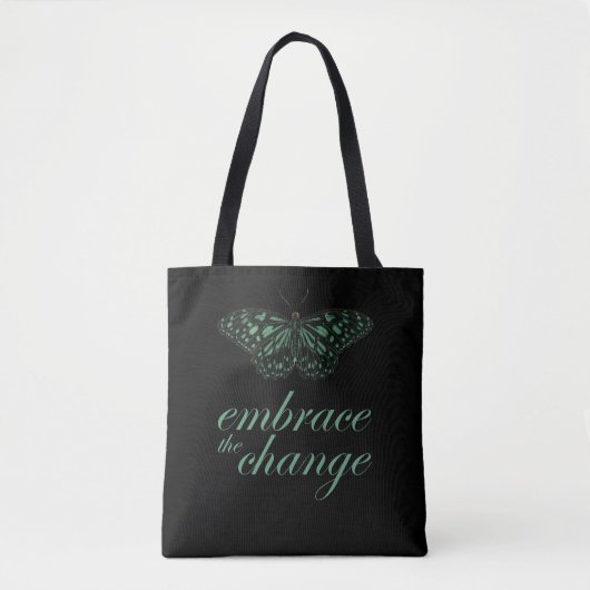 Tote Bag Faire place au changement - Papillon vert (Devant)