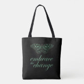 Tote Bag Faire place au changement - Papillon vert (Dos)