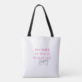 Tote Bag Faire Plus De Message Inspirant Positif Et Heureux (Dos)