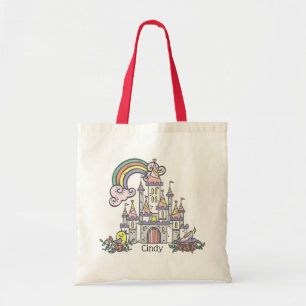 Tote Bag Fairytale Castle Princess Nom personnalisé