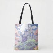 Tote Bag Fairytale Castle Spring Pastel Aquarelle (Devant)
