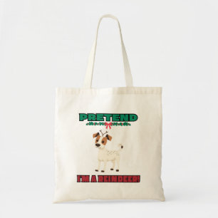Tote Bag Fais semblant d'être un Reindeer, doggo, jack russ