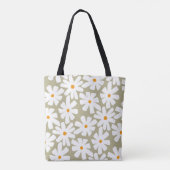 Tote Bag Faisceaux de printemps fleuris rétro motif sauge v (Dos)