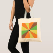 Tote Bag Faisceaux géométriques colorés oranges (Devant (produit))