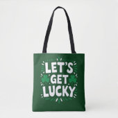 Tote Bag Faisons de la chance Shamrock Funny St Patrick's D (Devant)