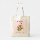 Tote Bag Faisons la fête avec le Flamant Rose Enterrement d (Dos)