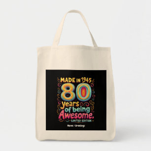 Tote Bag Fait en 1945, 80 ans d'être génial
