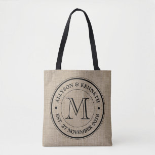 Tote Bag Faites à votre propre toile de jute le rétro
