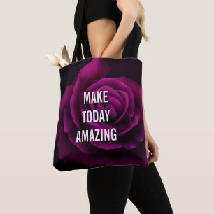 Tote Bag Faites aujourd'hui Extraordinaire Purple Rose Insp
