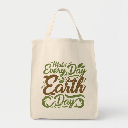 Tote Bag Faites chaque jour de la terre de jour - épicerie (Devant)